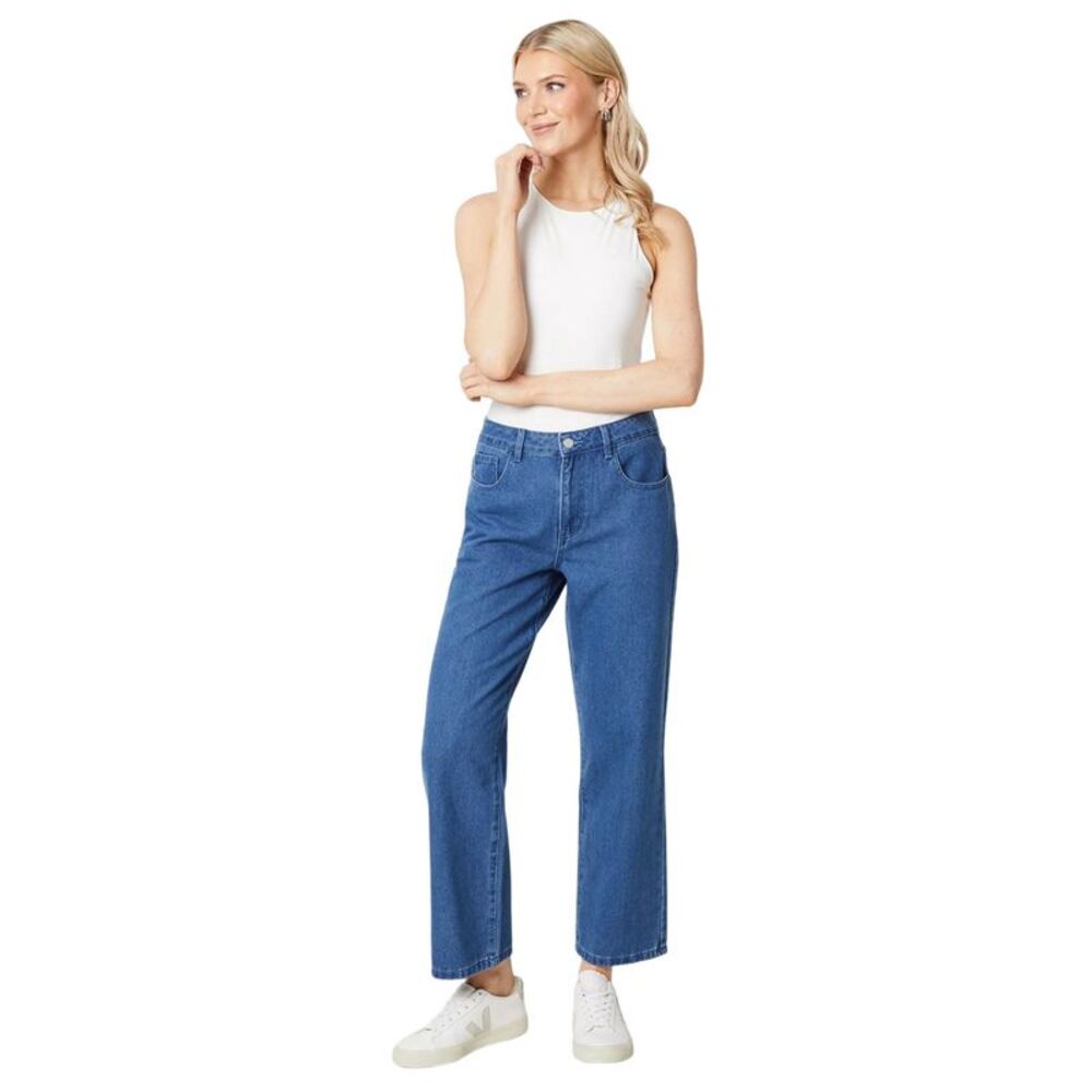 Principles Womens/Ladies Denim Straight Leg Jeans / Mid Blue
